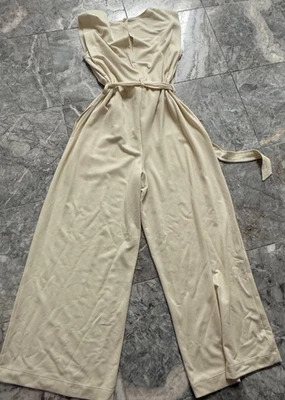 Mono Max Studio Crema Sin Mangas Una Pieza Cinturón Talla XS Foto 1 de 4