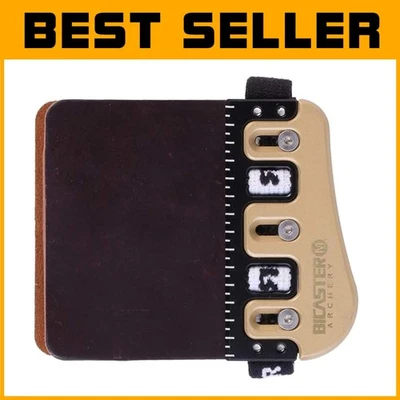 Radiused Edges Brass Finger Guards + Cordovan Leather Tabs - Image 1 of 4