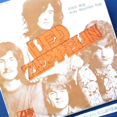 ORIGINAL 1971 LED ZEPPELIN 7" VINYL 45 BLACK DOG MISTY MOUNTAIN TOP - Image 1 of 4