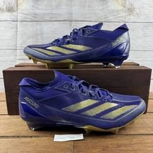 adidas Adizero Electric SM Purple Gold Football Cleats JH8635 Men Size 12 - Picture 1 of 8