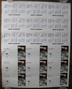 Uncut Poster-Size Sheet of 1978-1979 Boston Bruins Pocket Schedules - Picture 1 of 3