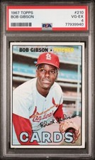 1967 Topps MLB Baseball 210 Bob Gibson PSA 4 St. Louis Cardinals