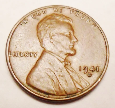 1941 D Lincoln Wheat Cent / Penny Coin  *FINE OR BETTER*  **FREE SHIPPING** Cover
