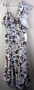 NWT: Adeam Womens Blue Floral Sleeveless Ruffle Maxi A-Line Dress 10, MSRP $975 - Picture 1 of 13