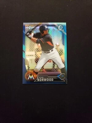 2016 Bowman Chrome Prospects Blue Refractor /150 John Norwood #BCP27 - Image 1 of 4