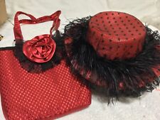 Popular Creations Sequence/Lace Purse With Unbranded Feathered/Lace Hat