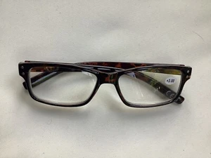 Reading Glasses +3.00 Mens Womens Lightweight TORTOISE SHELL FRAMES +3 - Picture 1 of 2