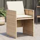 Vidaxl Garden Chairs With Cushions 4 Pcs Beige Poly Rattan