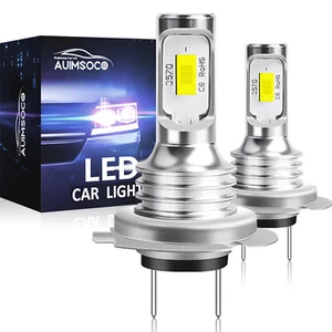 2x H7 LED Headlight Bulb Kit High Low Beam 100W 40000LM Super Bright 6500K White - Bild 1 von 12