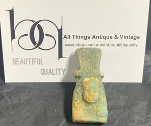 Very Old Ancient Egyptian Shabti Funeral Faienza 4.5cm X 2cm Terracotta Amulet - Bild 1 von 8