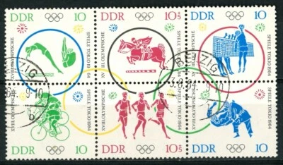 GERMANY DDR OLD STAMPS 1964 - Olympic Games - Tokyo, Japan - USED/CTO - Image 1 of 2