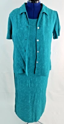 Karen Stevens Mujer 100% Rayón 2 Piezas Separadas Luz Chaqueta Cambio Vestido Talla 8 Foto 1 de 4