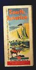 Map SOUTH AMERICAN AAA World-Wide Travel, Inc. 1966 Vintage