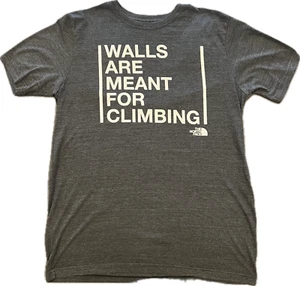 The North Face Climbing T-shirt. "Walls Are Meant For Climbing" Slim Fit. Large - Picture 1 of 4