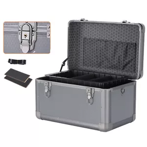 Aluminum Hard Case Toolboxes Large Capacity Car Tools Garage Toys Storage Box - Picture 1 of 7