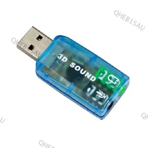 Usb 2.0 male To 3.5mm 3d Sound Card Mic Headphone Jack Stereo Headset Audio 22H - Picture 1 of 7