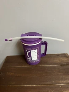 Vintage Relay For Life Mug With Handle Drink-Thru Flip-Sip Sides & Straw - Picture 1 of 1