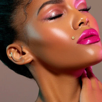 6 mm Multi CZ Paved Ball Lip Conch Tragus Helix Daith Ear Cartilage Piercing 16G - Image 1 of 4