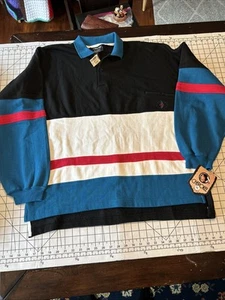 Vintage 90s Cherokee Sport Boscovs Colorblock Sweatshirt Mens Size XL Henley NWT - Picture 1 of 12