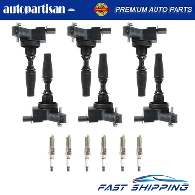 6pcs Ignition Coils & Iridium Spark Plugs For 2016-2020 Cadillac CT6 V6 3.6L Foto 1 de 4