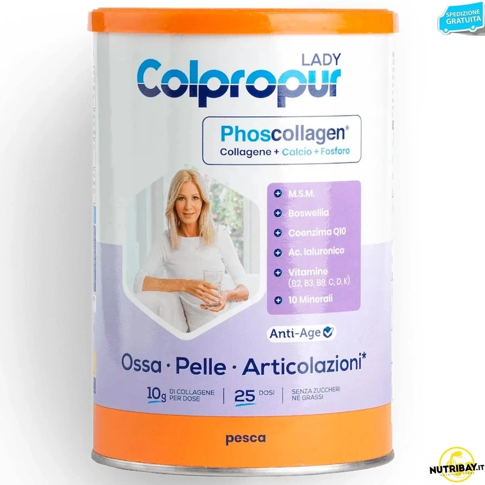 Colpropur Lady Ossa Pelle e Articolazioni - 340 gr Integratore femminile PESCA - Immagine 1 di 1