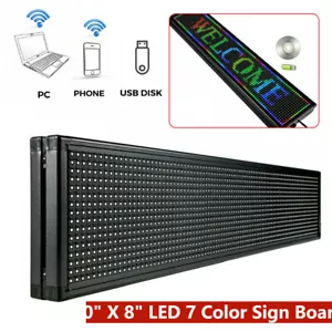 High Brightness Outdoor LED Sign Programmable Scrolling Message Display Board US - Picture 1 of 20