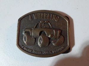 4 Wheeling Belt Buckle Is More Than Just Driving - Vintage 70's Truck Fun - Picture 1 of 2