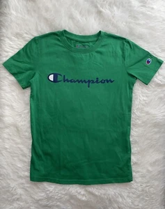 CAMISETA CHAMPION NIÑOS NIÑOS M VERDE MEDIO MANGA CORTA CAMISETA ATLÉTICA ACTIVA - Imagen 1 de 3