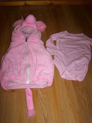 Size 18-36 Months Playful Plush Pink Poodle Halloween Costume Vest & One-Piece - Image 1 of 4