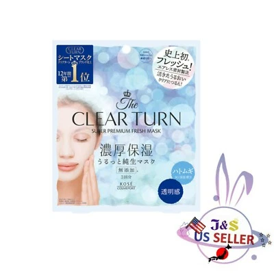 KOSE Clear Turn Premium Moisturizing Fresh 3 Sheets (Clear) - US Seller - Image 1 of 3