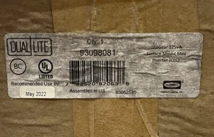 Dual-Lite Litegear LG125S Central Lighting Inverter 125VA NEW FACTORY SEALED BOX - Picture 1 of 1