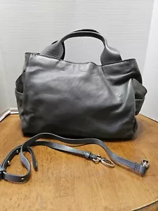 Clarks Gray Genuine Leather and Suede Grab Bag / Shoulder / Cross Body Bag - Picture 1 of 8