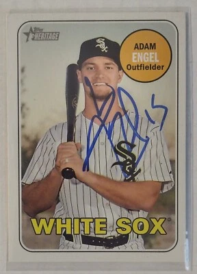 2018 Topps Heritage #570 Adam Engel Autograph Card - Image 1 of 2