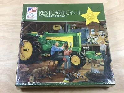 John Deere Tractor Jigsaw Puzzle Restoration II Charles Freitag 1000 Pcs. Sealed - Image 1 of 4