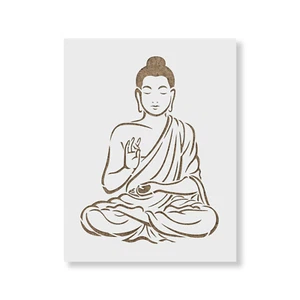Plantilla Buddha - plantillas Mylar duraderas y reutilizables - Imagen 1 de 5