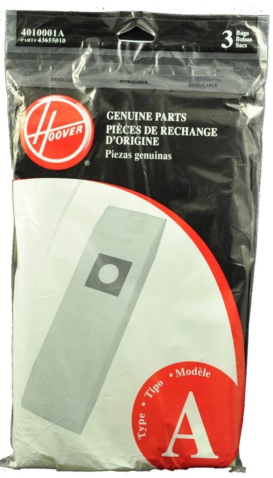 Hoover Type a Vacuum Cleaner Bags 4010001A 43655010