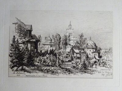 Maxime LALANNE ( 1827-1886) EAU FORTE EXPOSITION UNIVERSELLE PARIS ALGERIE 1878 - Photo 1/4