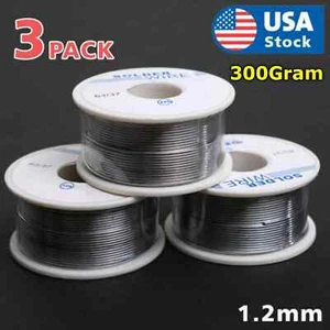 3X 63-37 Tin Rosin Core Solder Wire Electrical Soldering Sn60 Flux .031"/1.0mm - Picture 1 of 12