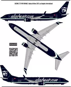 Boeing 737 Alaska Airlines 1\144 calcomanía para kit Zvezda - Imagen 1 de 2