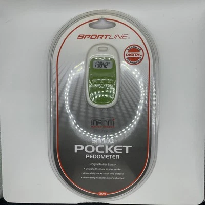 Sportline Podómetro SENSOR DE MOVIMIENTO INFINITI Bolsillo Retráctil Nuevo Verde Digital Foto 1 de 4