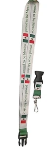 MEXICO FLAG  LANYARD KEYCHAIN PROUD TO BE MEXICO  - Picture 1 of 8