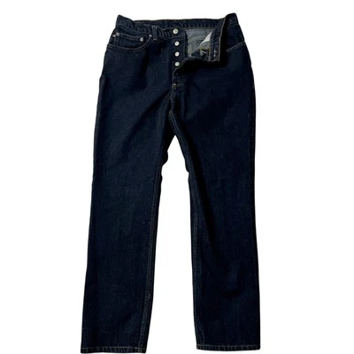 De colección Ralph Lauren Polo Jeans Co Hombres 32x31 Azul Índigo Botón Recto Mosca Y2K Foto 1 de 4