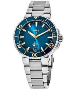 New Oris Aquis Date Blue Dial Steel Men's Watch 01 400 7769 4125-07 8 22 09PEB - Picture 1 of 3