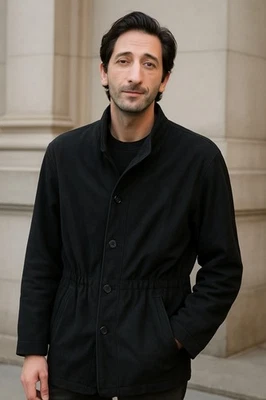 Chaqueta de gamuza negra Robert Comstock para hombre talla 42 Foto 1 de 4