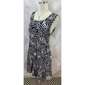 Vestido Nostalgia Vintage Años 90 Negro Polkadot Floral Cottagecore grunge talla L Hada - Imagen 1 de 20