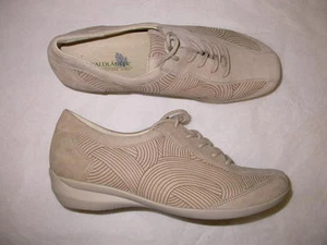 Waldläufer Hanna Beige gravierter Nubuk Schnürschuh 6,5 - Bild 1 von 4