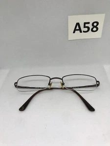 Versace Mod 1021 1006 Brown Titanium Half Rim Eyeglasses Frames 50-19 135 Italy - Picture 1 of 4