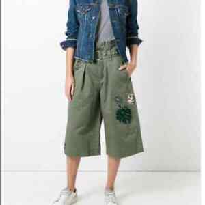 Marc Jacobs Olive Embroidered Shorts