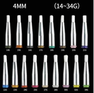 NUEVO 10 piezas 25Ga 4mm Boca Redonda Cepillo Dispensador Jeringa Puntas de Aguja - Imagen 1 de 4