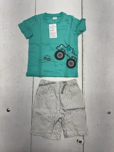 Bumeex Blue Gray 2 Piece Outfit Set Toddler Boys Size 3T - Picture 1 of 5